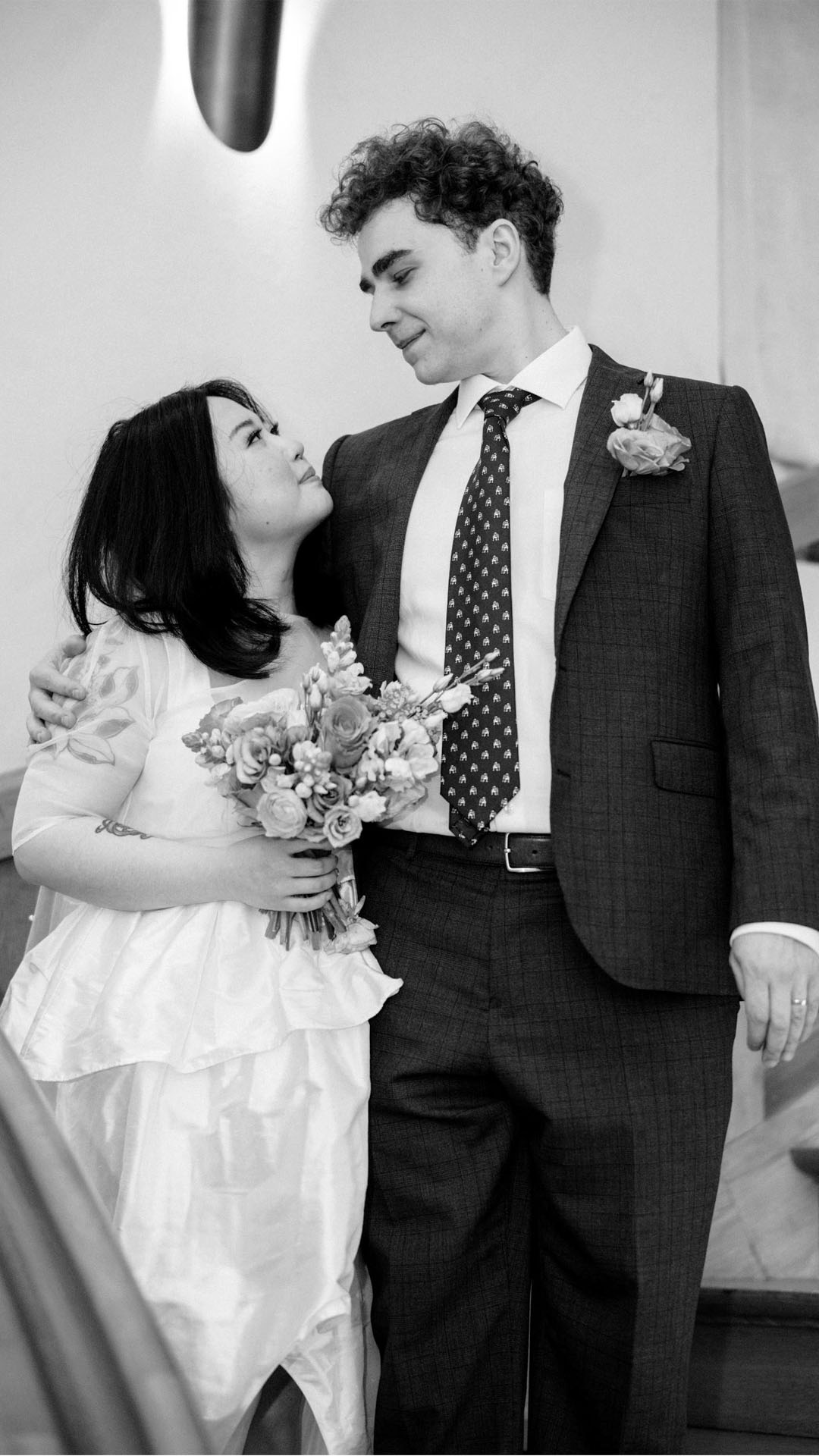 Bespoke silk doupion wedding dress