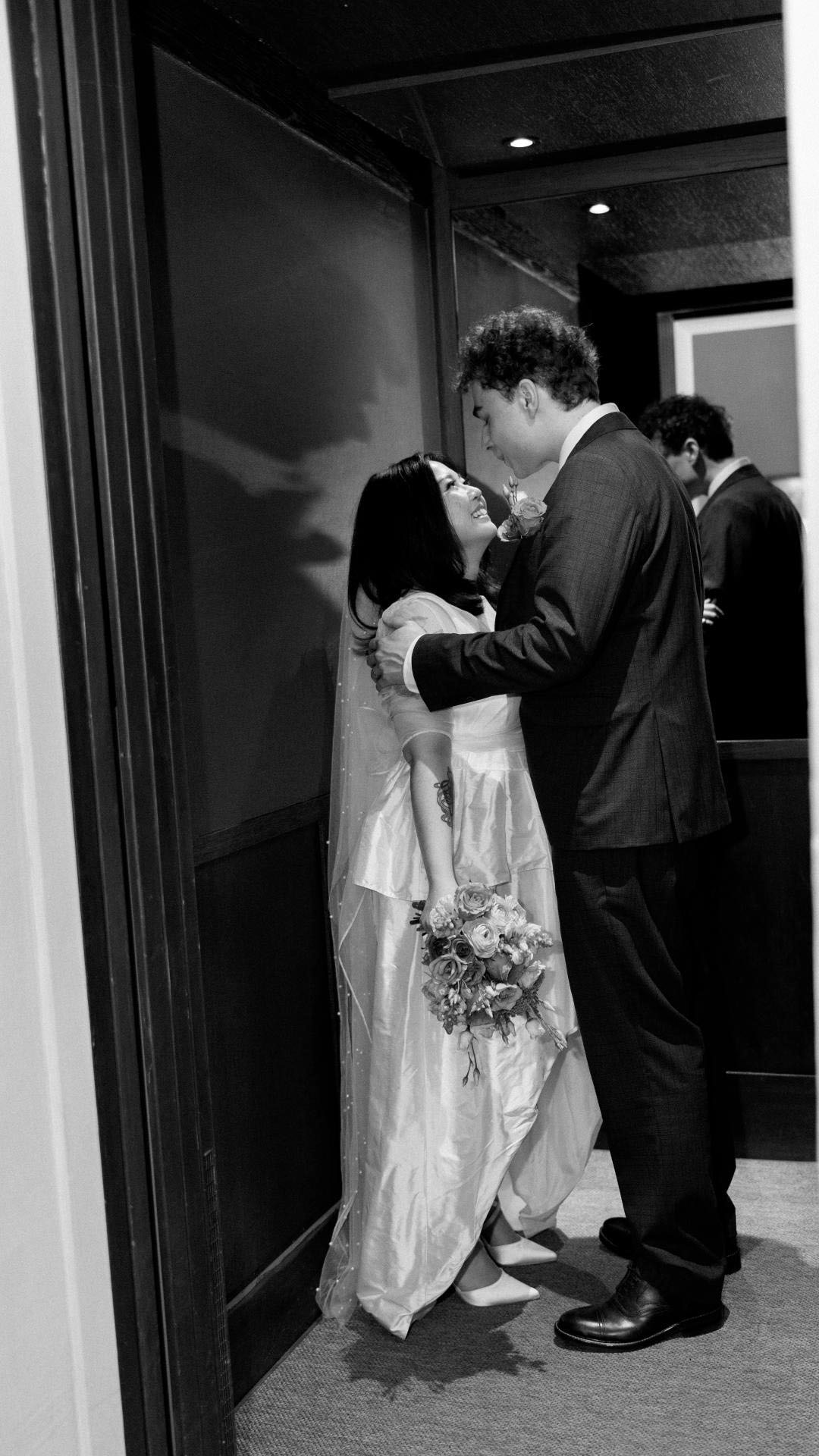 Bespoke silk doupion wedding dress