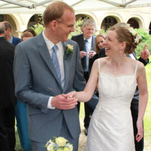 Bespoke dupion wedding dress