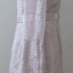 Leavers lace and silk satin cocktail dress