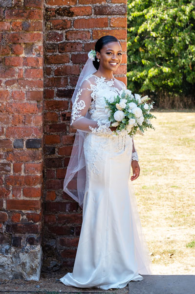 Bespoke silk and lace wedding dress