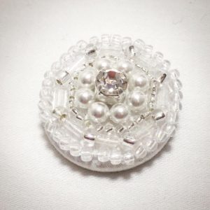 hand beaded button