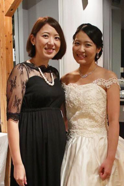 Mina's lace wedding dress